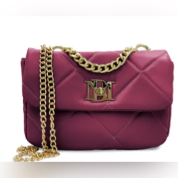 Badgley Mischka Handbags - New Badgley Mischka Plum Quilted Crossbody  Bag